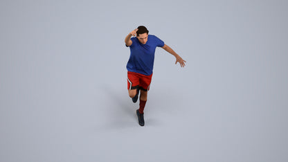 scanned 3D man sport, photogrammetry people for Enscape and V-Ray, back view render