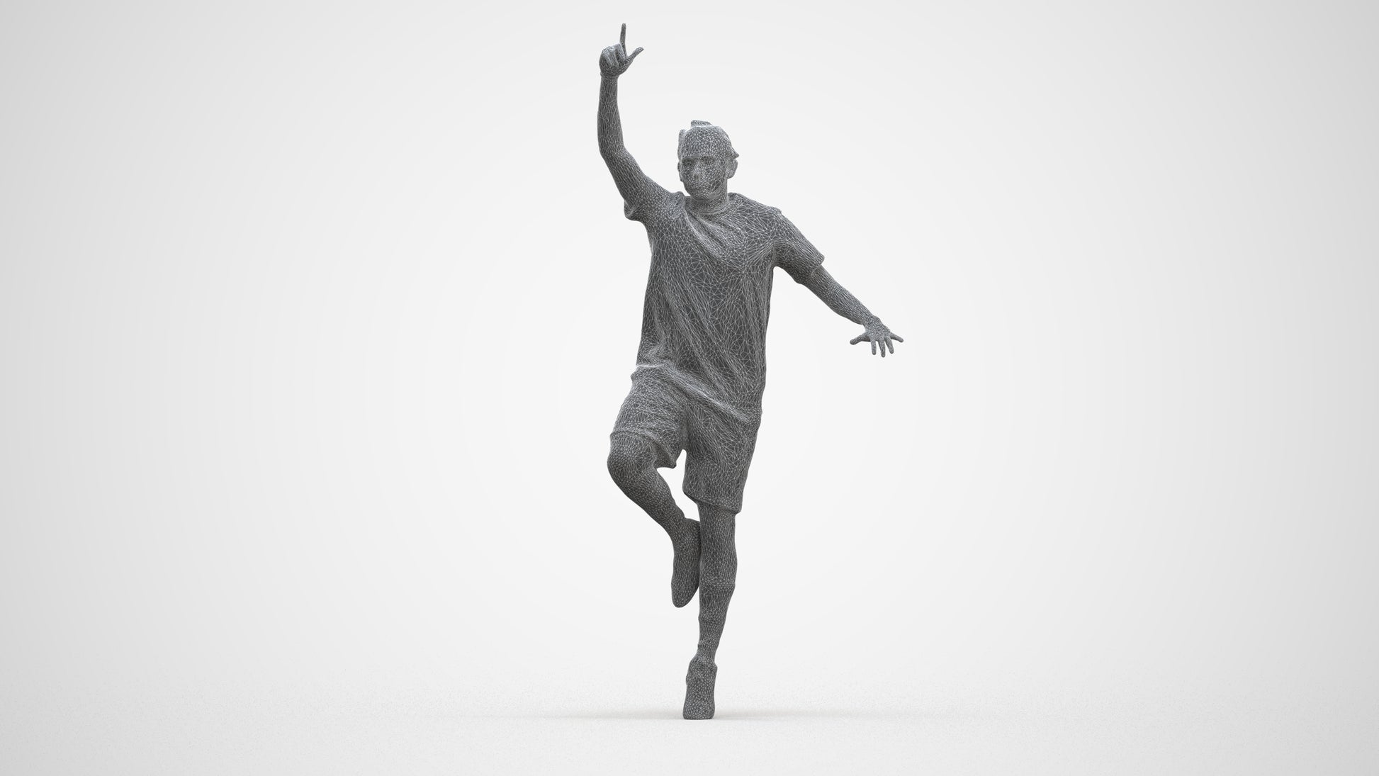scanned 3D man sport, photogrammetry people for Enscape and V-Ray, square thumbnail