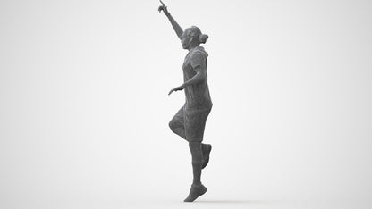 scanned 3D man sport, photogrammetry people for Enscape and V-Ray, wireframe front view
