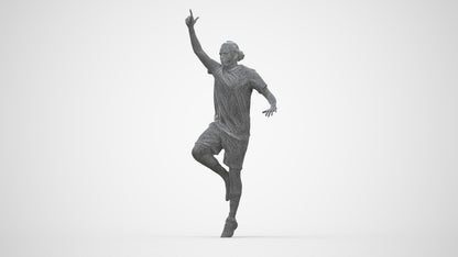 scanned 3D man sport, photogrammetry people for Enscape and V-Ray, wireframe top-down view