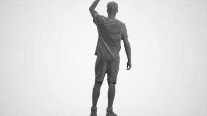 scanned 3D man sport, photogrammetry people for Enscape and V-Ray, wireframe side view