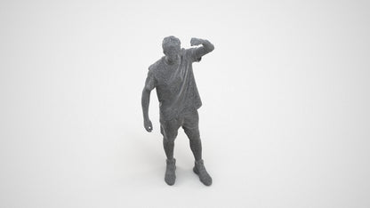 scanned 3D man sport, photogrammetry people for Enscape and V-Ray, wireframe back view