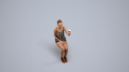 00518_Vivian013 - Realistic 3D Girl Sitting Casual