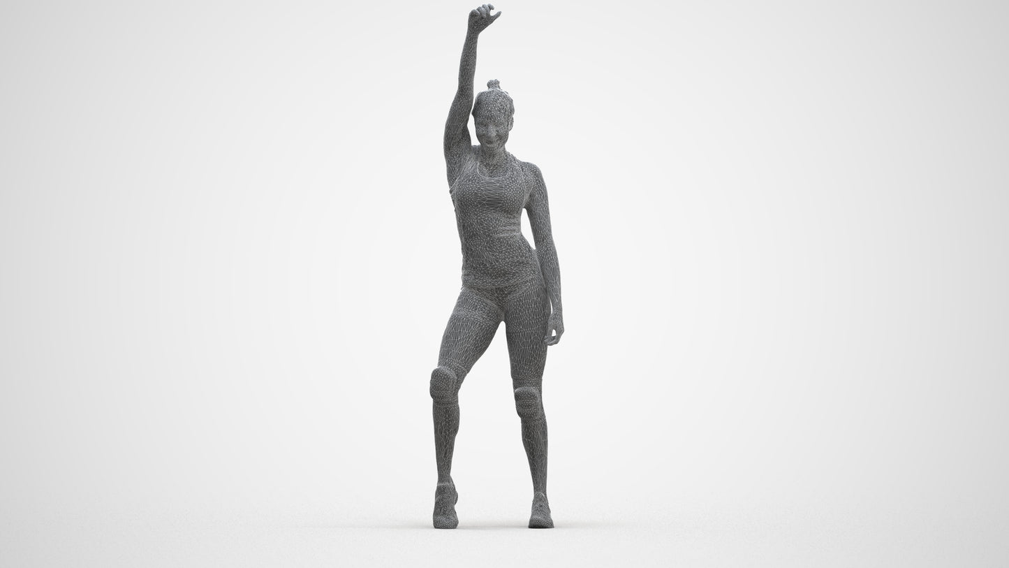 3D people model woman sport, scanned human for 3ds Max rendering, square thumbnail