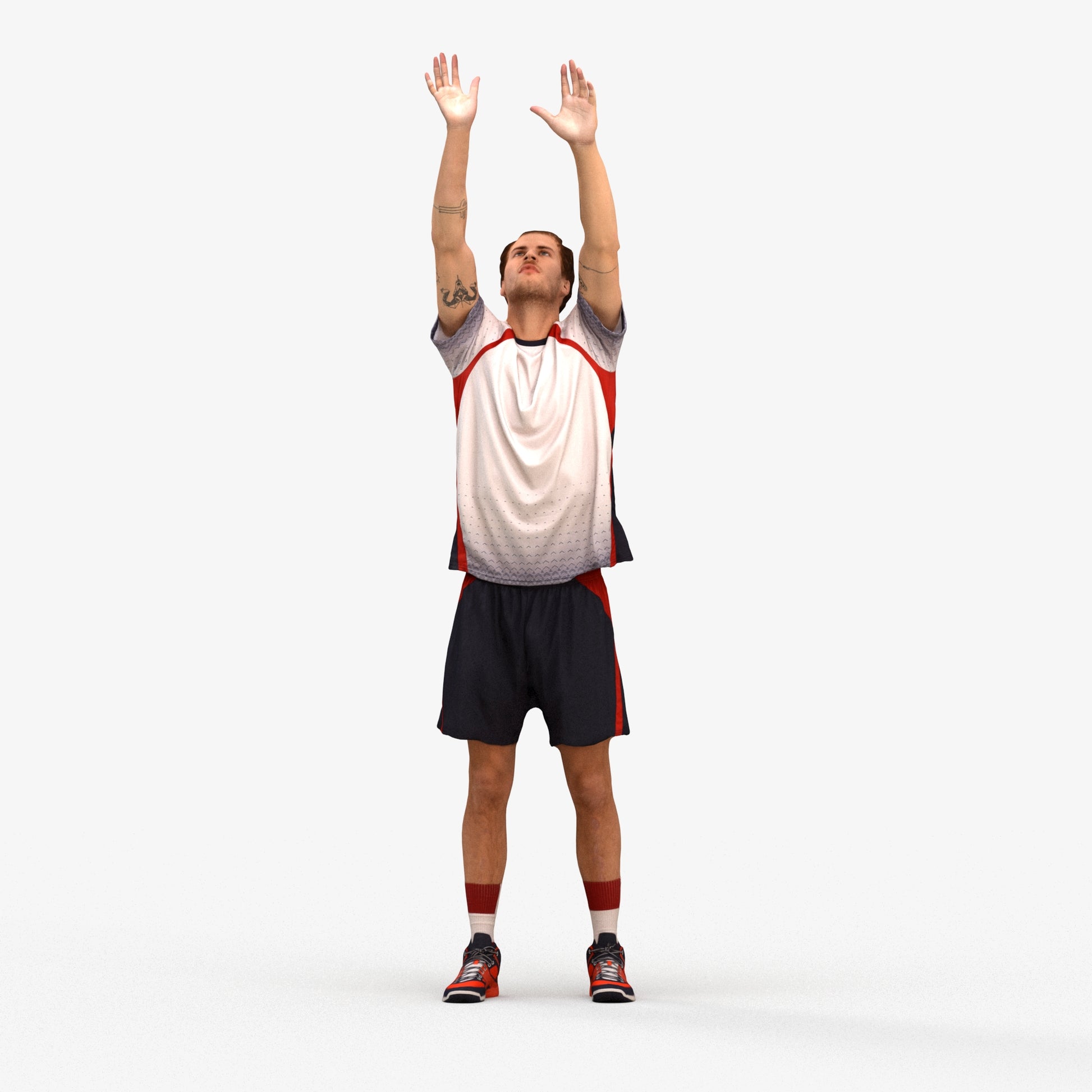scanned 3D man sport, photogrammetry people for Enscape and V-Ray, square thumbnail
