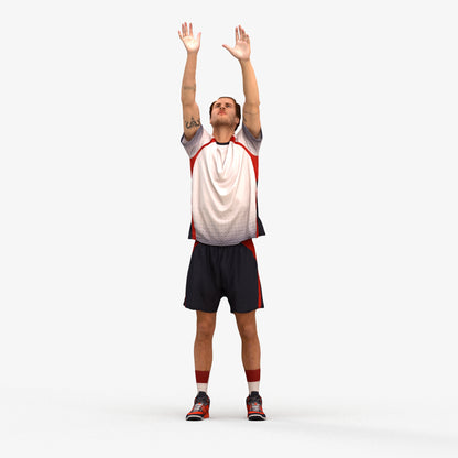 scanned 3D man sport, photogrammetry people for Enscape and V-Ray, square thumbnail