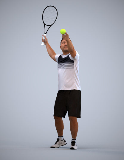3D people model man sport, scanned human for 3ds Max rendering