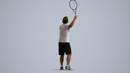 3D people model man sport, scanned human for 3ds Max rendering, front view render