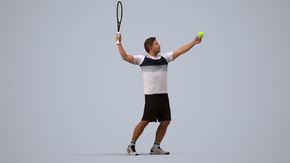 3D people model man sport, scanned human for 3ds Max rendering, side view render