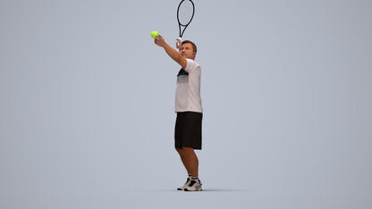 3D people model man sport, scanned human for 3ds Max rendering, top-down view render