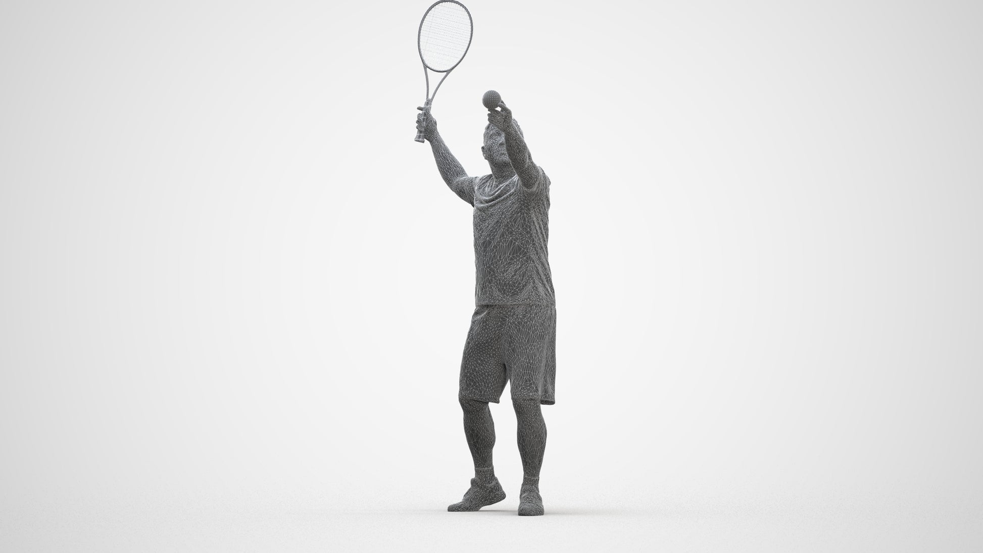 3D people model man sport, scanned human for 3ds Max rendering, square thumbnail