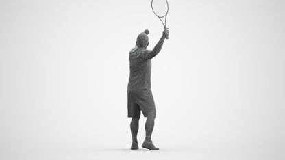3D people model man sport, scanned human for 3ds Max rendering, wireframe side view