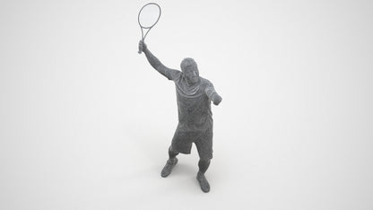 3D people model man sport, scanned human for 3ds Max rendering, wireframe back view