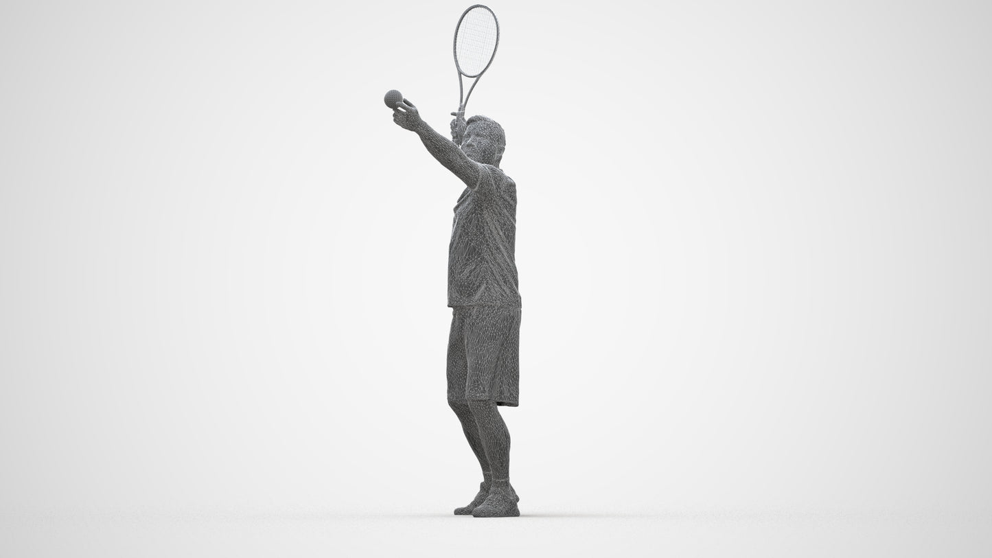 3D people model man sport, scanned human for 3ds Max rendering, wireframe top-down view
