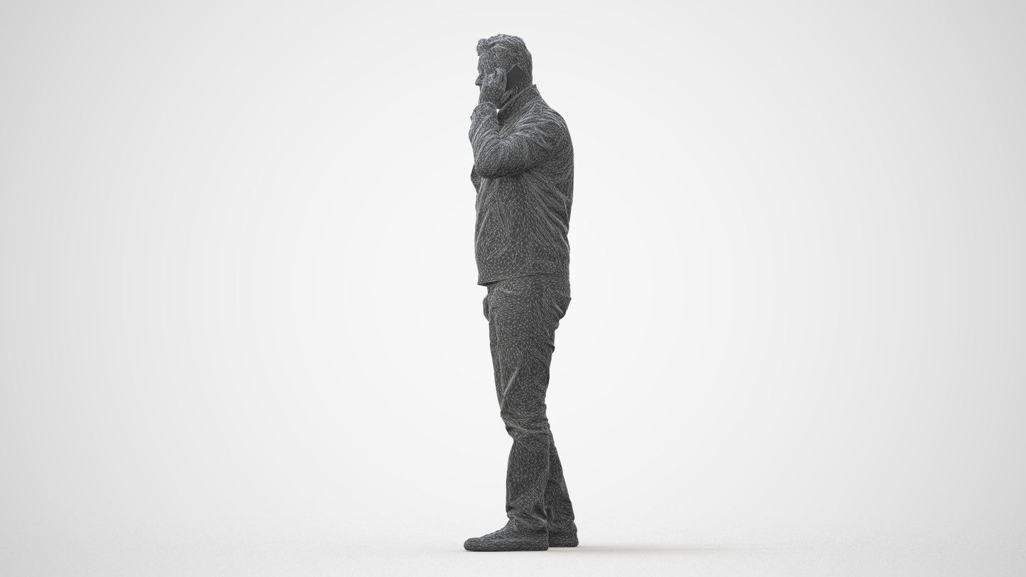 realistic 3D people man casual standing, render-ready for V-Ray and Corona, FBX OBJ, square thumbnail