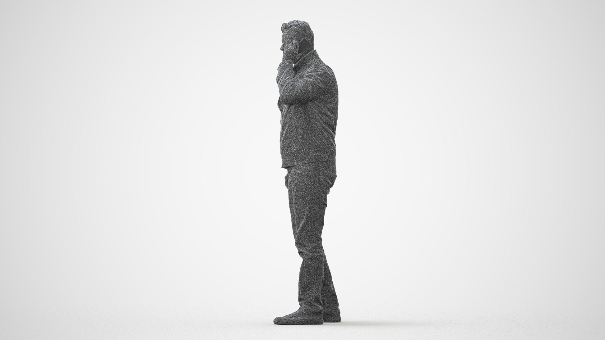 realistic 3D people man casual standing, render-ready for V-Ray and Corona, FBX OBJ, square thumbnail