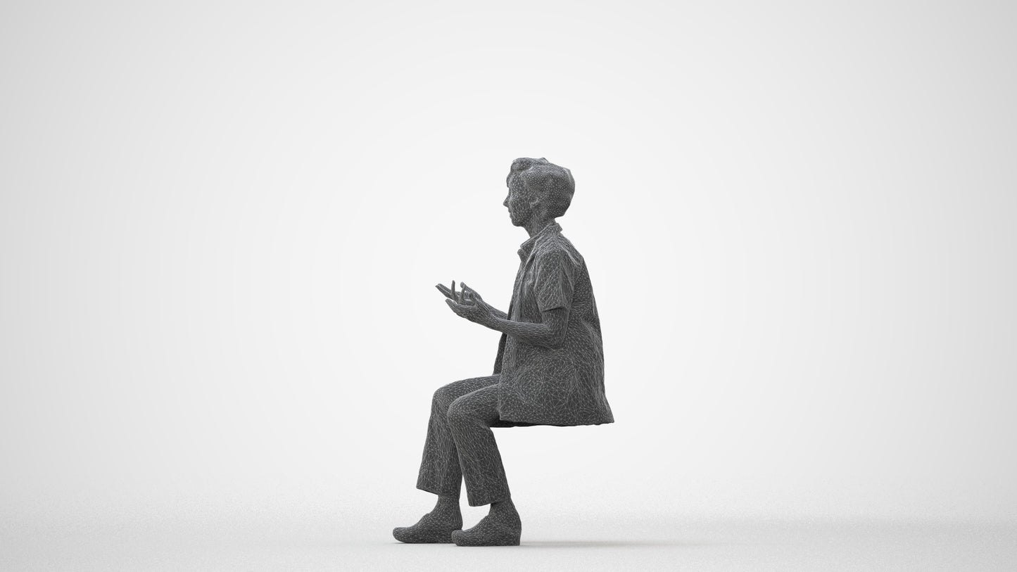 scanned 3D woman medical, photogrammetry people for Enscape and V-Ray, square thumbnail
