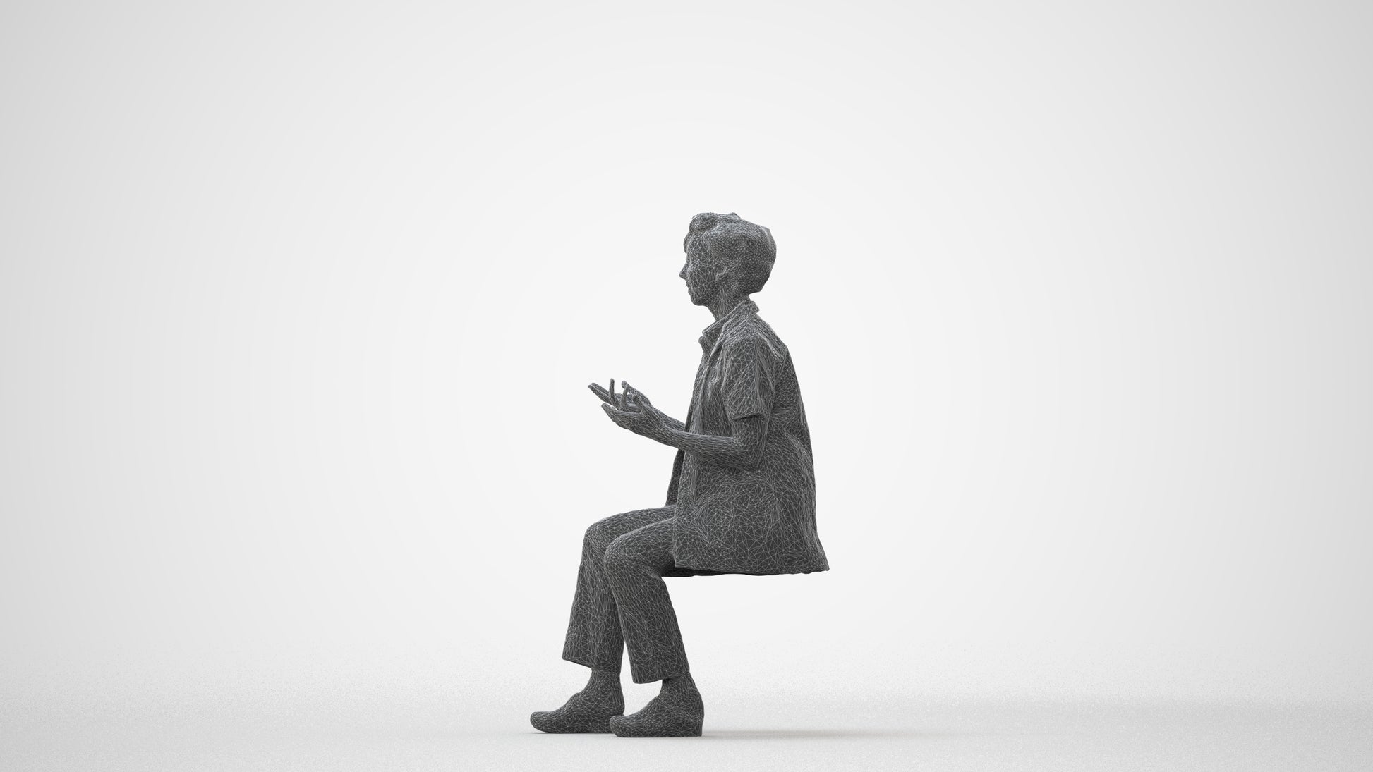 scanned 3D woman medical, photogrammetry people for Enscape and V-Ray, square thumbnail