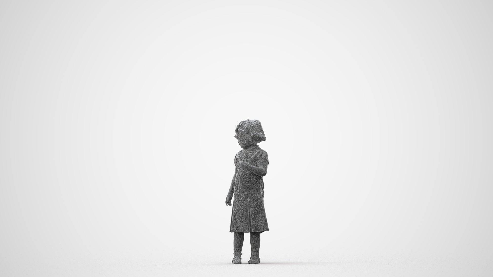 photogrammetry 3D girl kids, realistic human model archviz FBX, square thumbnail