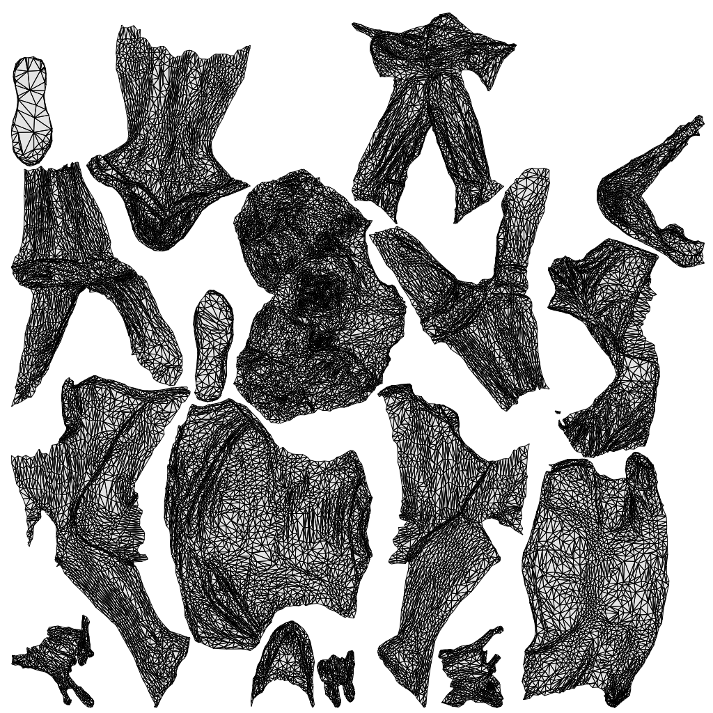 realistic 3D woman casual mix, scanned archviz people for Blender and 3ds Max, wireframe top-down view