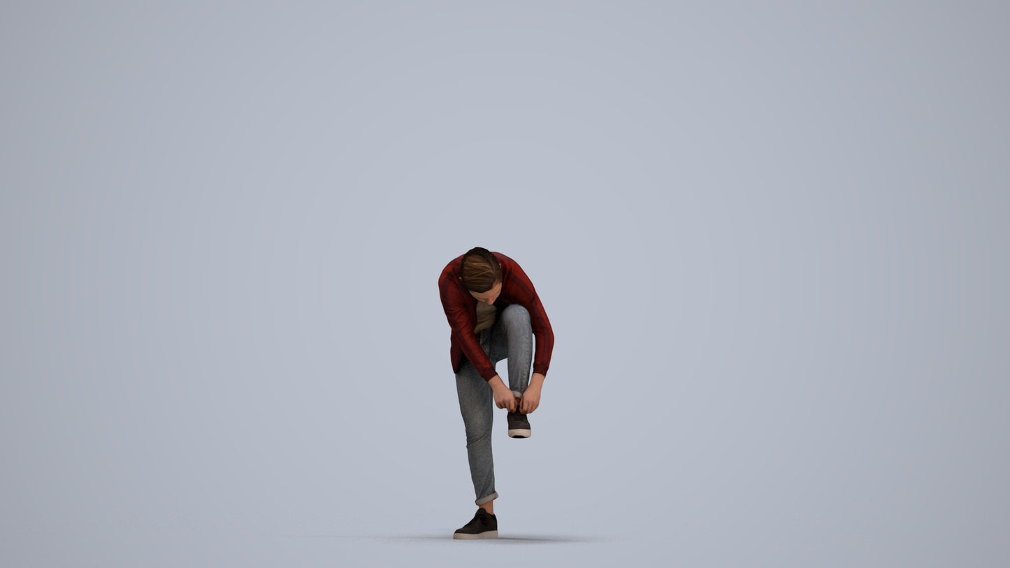 realistic 3D people boy casual kids, render-ready for V-Ray and Corona, FBX OBJ, standing pose render