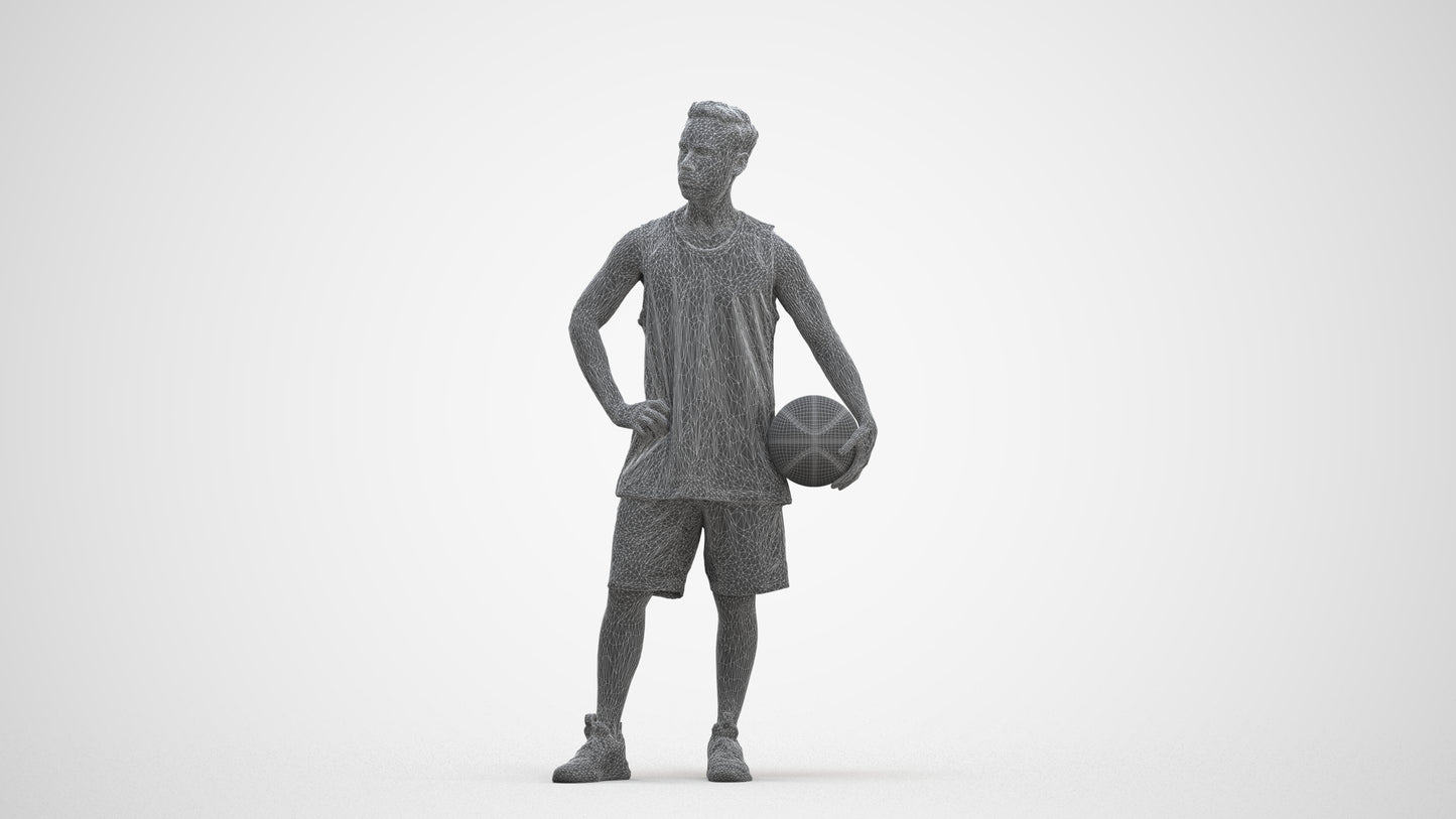 realistic 3D people man sport, render-ready for V-Ray and Corona, FBX OBJ, three-quarter front view render