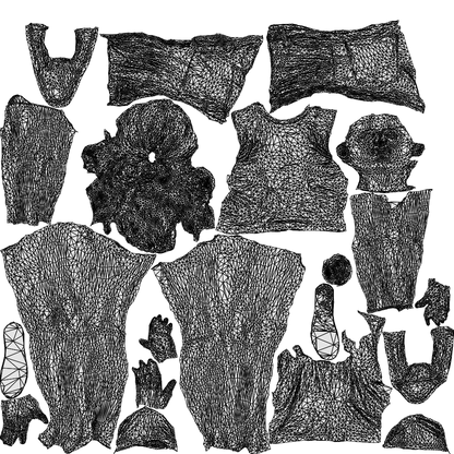 photogrammetry 3D girl casual standing, realistic human model archviz FBX, wireframe top-down view