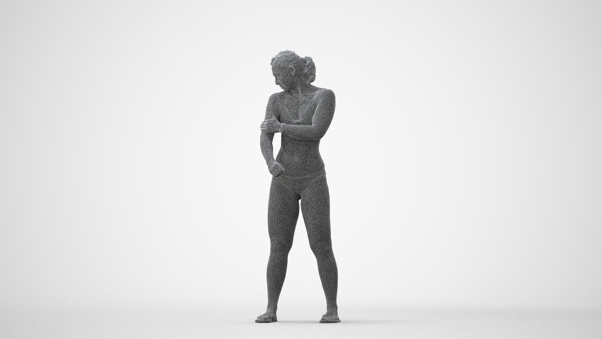 scanned 3D woman pool, photogrammetry people for Enscape and V-Ray, square thumbnail