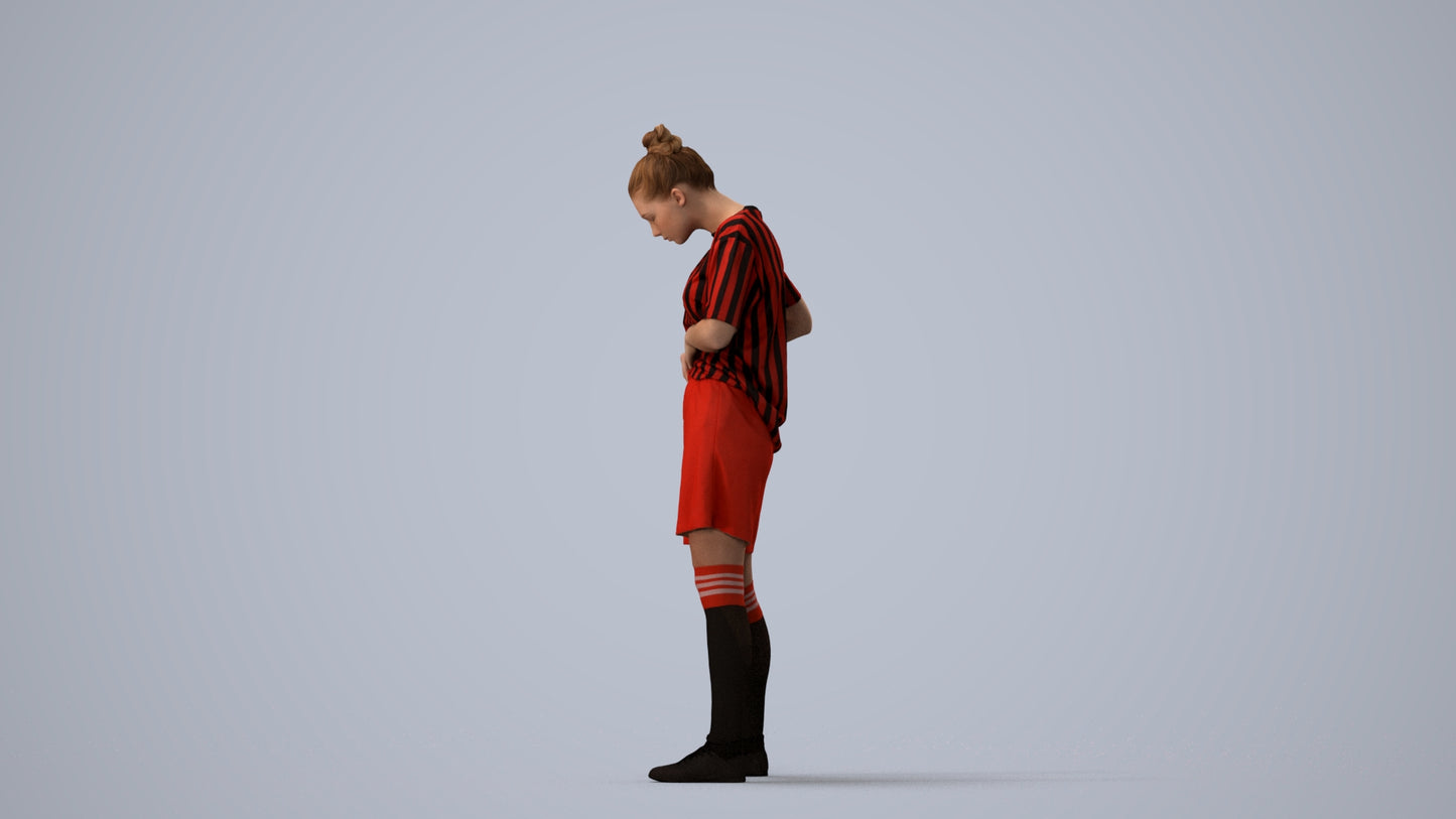 realistic 3D people girl sport, render-ready for V-Ray and Corona, FBX OBJ, three-quarter view render