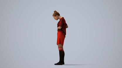realistic 3D people girl sport, render-ready for V-Ray and Corona, FBX OBJ, three-quarter view render