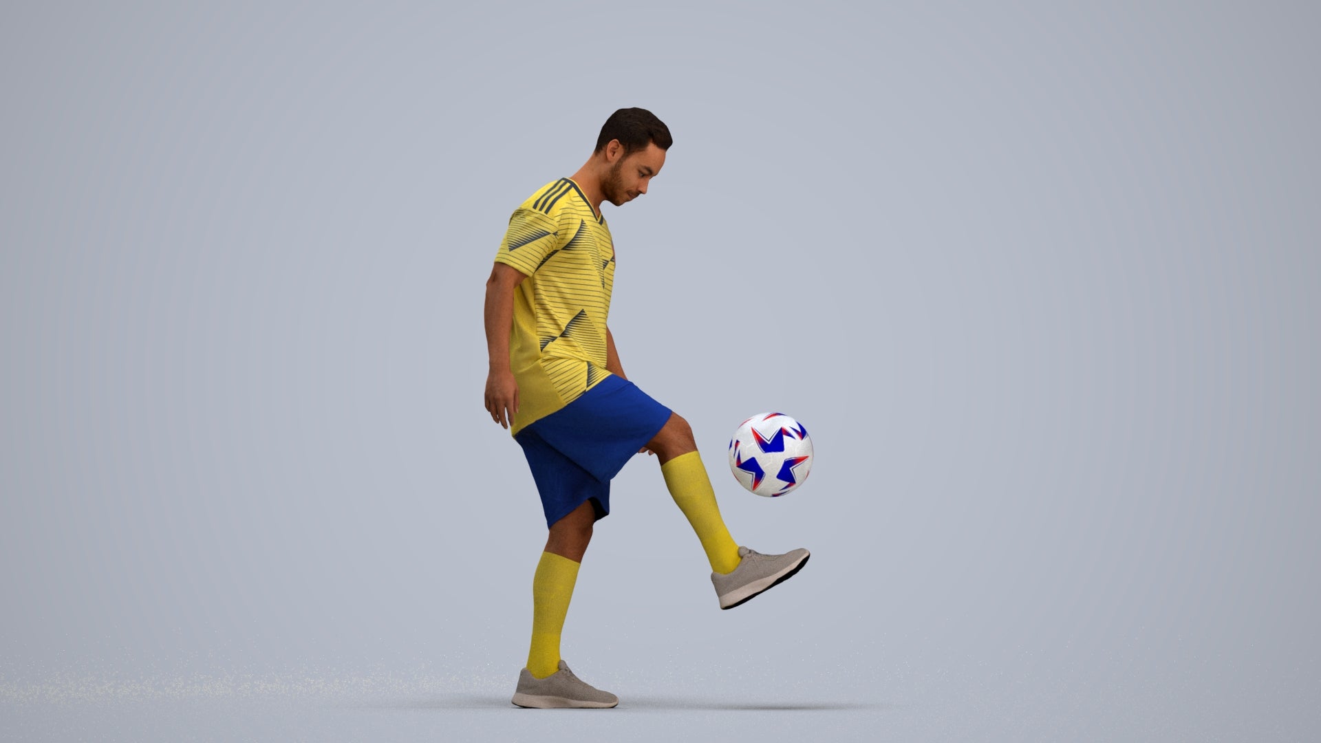scanned 3D man sport, photogrammetry people for Enscape and V-Ray, standing pose render