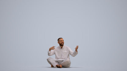 realistic 3D people man sitting, render-ready for V-Ray and Corona, FBX OBJ, standing pose render