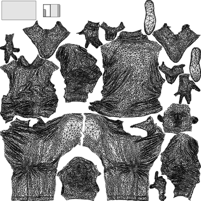 3D people model man casual sitting, scanned human for 3ds Max rendering, wireframe top-down view