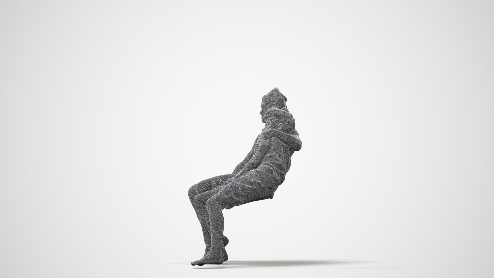 realistic 3D human girl kids, archviz people FBX OBJ for Blender, square thumbnail