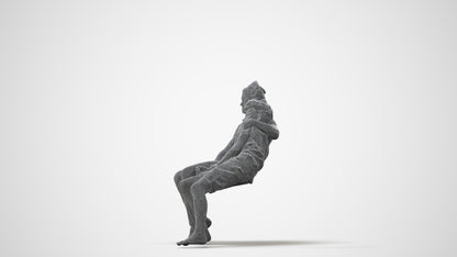 realistic 3D human girl kids, archviz people FBX OBJ for Blender, square thumbnail