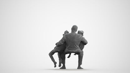 realistic 3D people girl kids, render-ready for V-Ray and Corona, FBX OBJ, wireframe front view