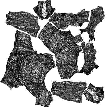 realistic 3D people man casual standing, render-ready for V-Ray and Corona, FBX OBJ, wireframe top-down view