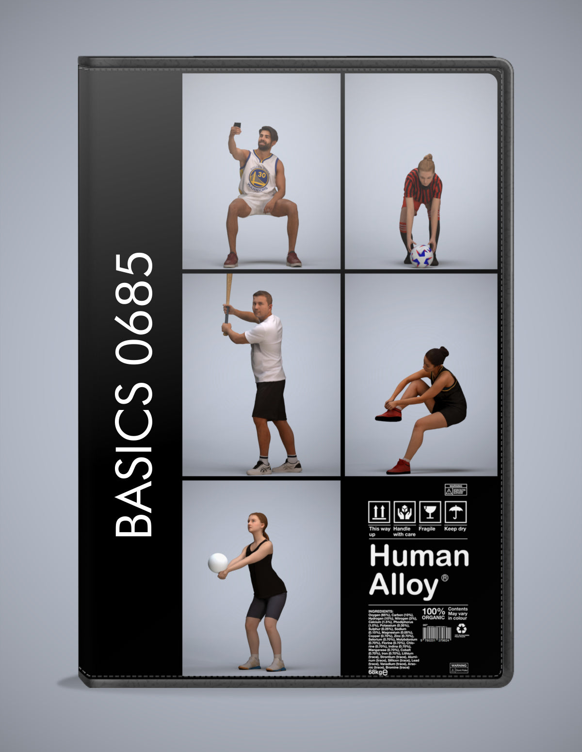 3D human models sport bundle, 5 photogrammetry scanned people for archviz