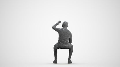 scanned 3D boy casual kids, photogrammetry people for Enscape and V-Ray, wireframe front view