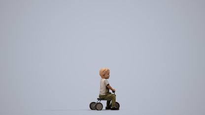 realistic 3D people boy casual kids, render-ready for V-Ray and Corona, FBX OBJ, side view render