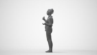 photogrammetry 3D woman casual standing, realistic human model archviz FBX, square thumbnail