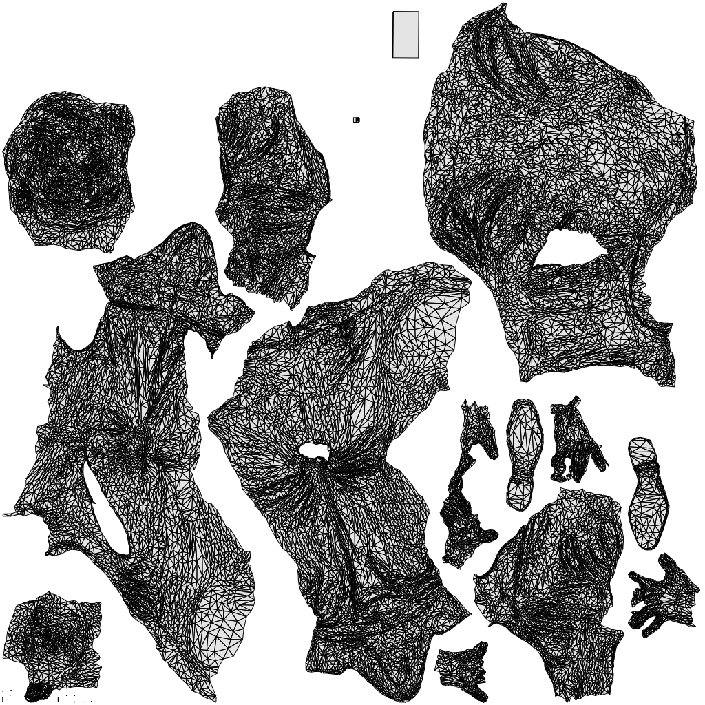 3D scanned man sitting casual, photorealistic archviz people for Enscape and SketchUp, wireframe top-down view