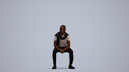 realistic 3D people boy kids, render-ready for V-Ray and Corona, FBX OBJ, standing pose render