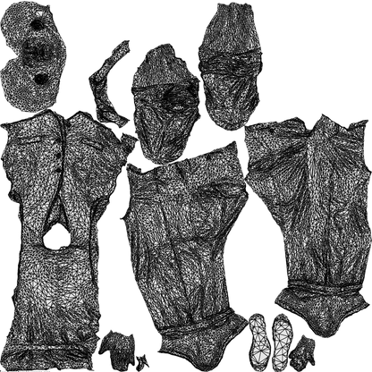 realistic 3D people man business, render-ready for V-Ray and Corona, FBX OBJ, wireframe top-down view
