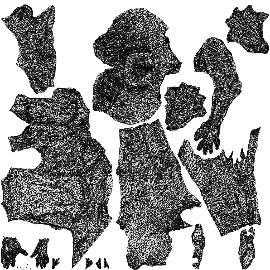 3D people model woman casual sitting, scanned human for 3ds Max rendering, wireframe top-down view