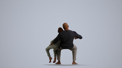 3D human model girl casual kids, photogrammetry scanned person for archviz, front view render