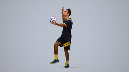 scanned 3D man sport, photogrammetry people for Enscape and V-Ray, top-down view render