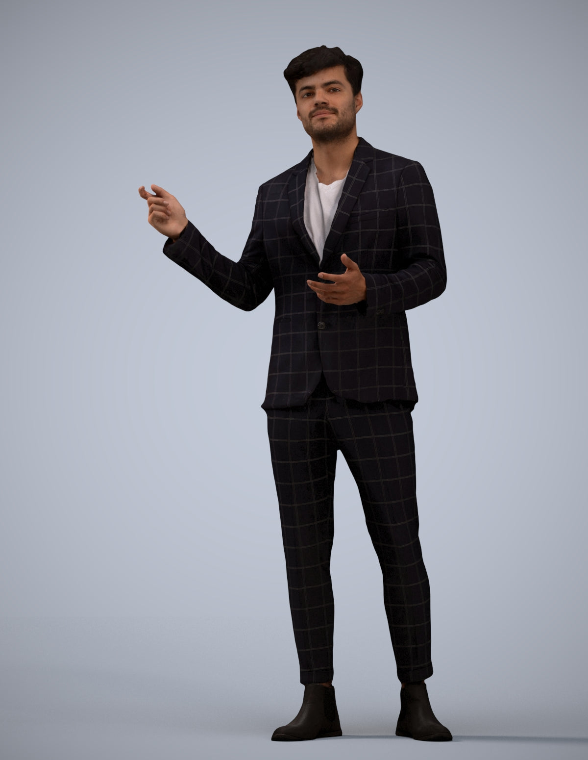 3D scanned man business, photorealistic archviz people for Enscape and SketchUp