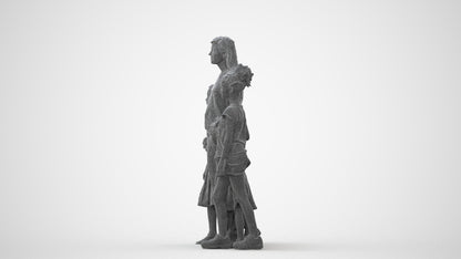 3D scanned girl kids casual, photorealistic archviz people for Enscape and SketchUp, square thumbnail
