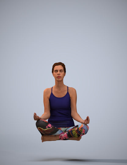realistic 3D woman sport, scanned archviz people for Blender and 3ds Max